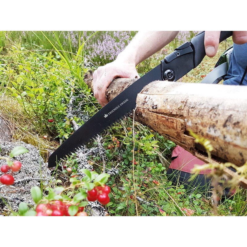 The Friendly Swede Folding Saw For Hiking, Camping and Gardening,