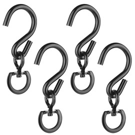 Cosmos 4 Pcs Swivel Plant Hanger Pots Hooks Heavy Duty Hanging Plant Hook 360 Degrees Swivel Metal Hooks for Indoor and Outdoor Hanging Plants, Pots, Wind Chimes, Gardening Accessories