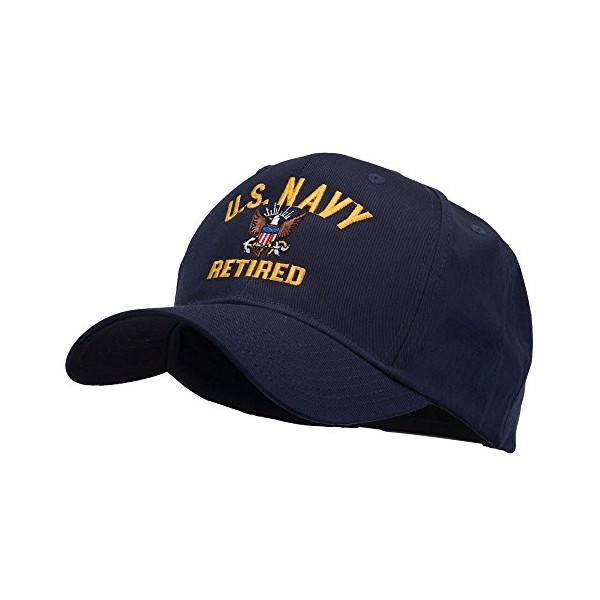 e4Hats.com US Navy Retired Military Embroidered Cap - Navy OSFM
