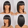 ToyoTress BLunt Cut Bob Wigs With Bangs - 14 Inch