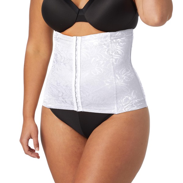 Flexees Maidenform Women's Shapewear Waist Nipper Firm Control, White, XX