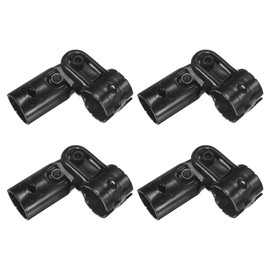 M METERXITY 4-Pack Structural Pipe Connector, Tee Adjustable Fence Clamp Steel Pipe Connector for OD 1.1" or 28MM Pipe, Conduit Connectors with Screws
