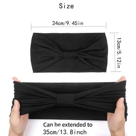 Headbands for Women Wide Hair Band,3 Pcs Solid Color Sports Yoga Head Wrap Hairbands Elastic Hairbands