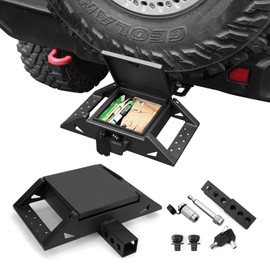 MAIKER Anti-Theft Hitch Step for 2" Receivers - Secure Rear Bedstep with Bumper Protection - Lockbox Storage & All-Terrain Durability,for Trucks, SUV and More