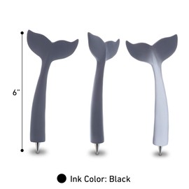 Planet Pens Novelty Black Ink Ball Point Pens 6", Fancy Colorful Pens for Kids Back To School Supplies, Cute Pens for Women's Office Supplies & Cute Desk Decor Stylish Design Writing Pen - Whale Tail