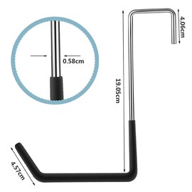 6-Pack Multi-Purpose J-Hooks, Bicycle Ladder Storage Wall Tick, for Bicycles, Gardening Tools, Hoses, Sports Equipment