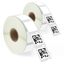BETCKEY - Compatible DYMO 30332 (1" x 1") Multipurpose Square QR code's Labels - Compatible with Rollo, DYMO Labelwriter 450, 4XL & Zebra Desktop Printers[2 Rolls/1500 Labels]