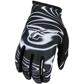 Fly Racing 2024 Adult Lite Warped Gloves (Black/White Small)