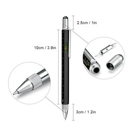 BIIB Stocking Stuffers Gifts for Men, 6 in 1 Multitool Pen, Unique Gifts for Dad, Cool Gadgets for Men, Tools Christmas Gifts for Men, Dad, Father, Him, Husband, Grandpa, DIY Handyman