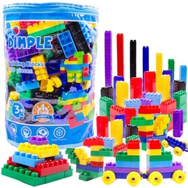 Dimple Bloques de Construcción para Niños Pequeños (300 Piezas) Juguetes de Apilamiento y Juegos de Rompecabezas para Aprendizaje y Diversión STEM, Ju