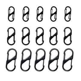 Pack of 15 zip lock, backpack zip clip, tent lock, anti-theft zip, zip pendant, carabiner hook, S shaped