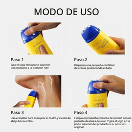 Crema Para El Cuello, Anti-Aging Neck Firming Cream, Anti-Aging Neck Firming Cream, Firming Neck Cream with Massage Roller, Lifts and Smooths Skin for Youthful Look (2 PCS,1)