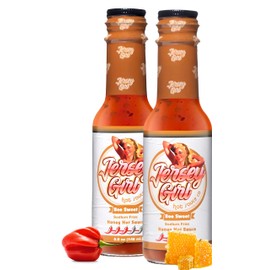 Jersey Girl (Bee Sweet Honey Hot Sauce) Scorpion & Ghost Pepper / 5 oz Bottle/No Sodium/Salt Free/Pack of 2