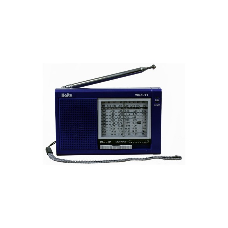 Kaito WRX-911 AM/FM Shortwave Radio, Blue
