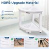 KingPavonini HDPS Corner Shower Stool for Inside Shower Waterproof, Anti-Fading