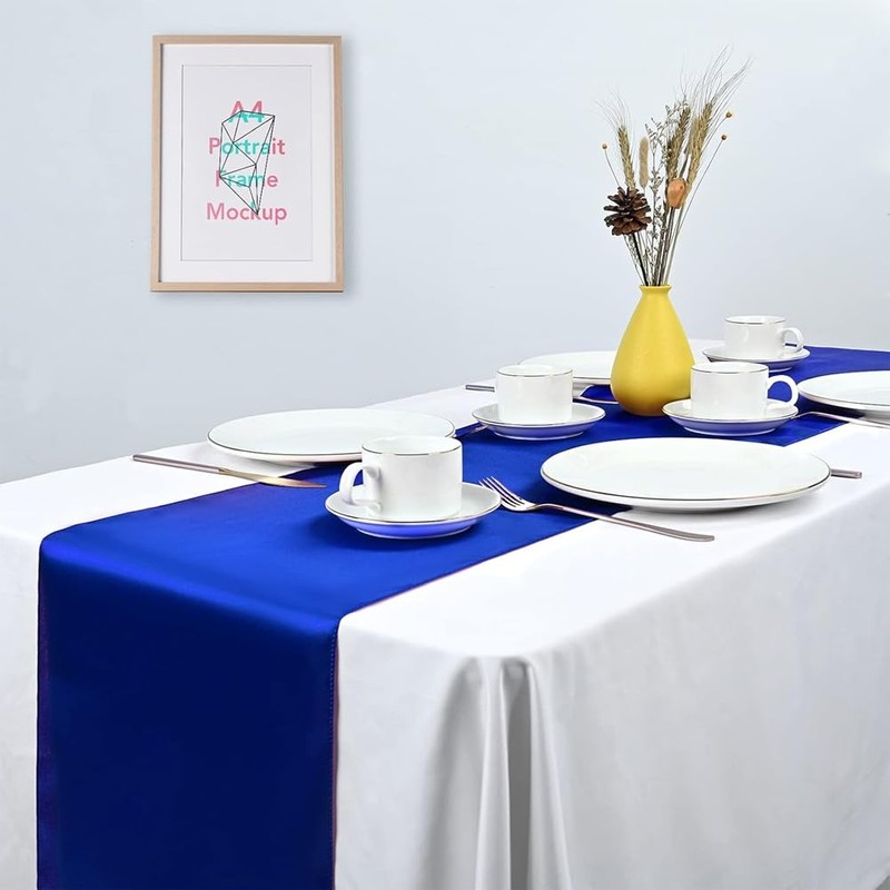 Snblzhef Satin Tablecloth, Long Tablecloth for Rectangular Round Table, Smooth