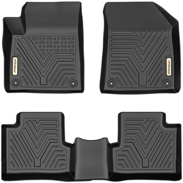 YITAMOTOR Floor Mats Compatible with 2015-2023 Jeep Cherokee (Not for Grand Cherokee), Custom Fit Floor Liners, 1st & 2nd Row All-Weather Protection, Black