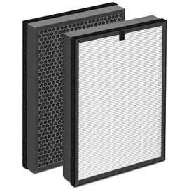2 Pack Replacement Filter Compatible with COLZER BKJ-33 Air Purifier, 3-in-1 True HEPA and Activated Carbon Filter