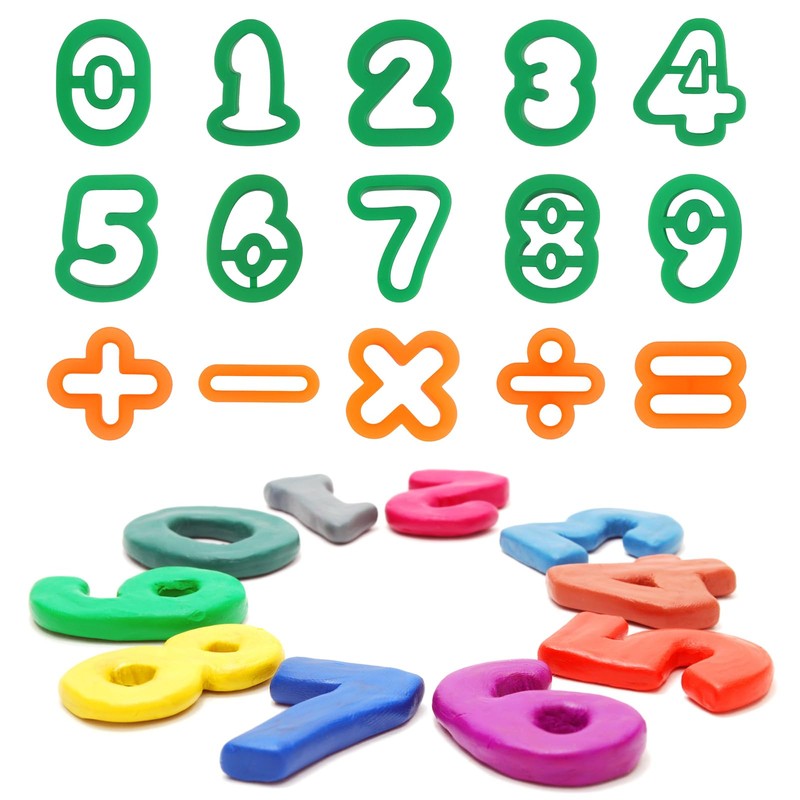 DOITEM Play Dough Tools Set for Kids Letter Molds,Numeral Molds