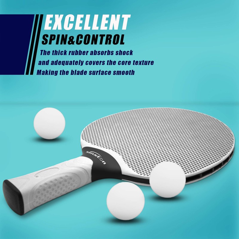 Senston Table Tennis Bat Set, Professional Table Tennis Paddle Set