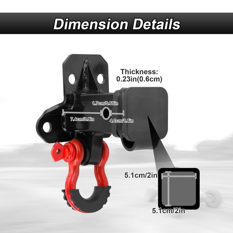 ROMELACK 2” Rear Receiver Trailer Hitch No Drill Compatible with