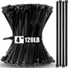 Reallnaive 500 Pcs 4 Inch Zip Ties Heavy Duty 120