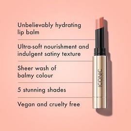 ICONIC LONDON- Bálsamo labial Melting Touch | Bálsamo labial hidratante, no pegajoso, capa transparente de color, sin crueldad animal, vegano