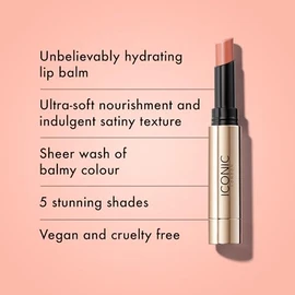 ICONIC LONDON- Bálsamo labial Melting Touch | Bálsamo labial hidratante, no pegajoso, capa transparente de color, sin crueldad animal, vegano