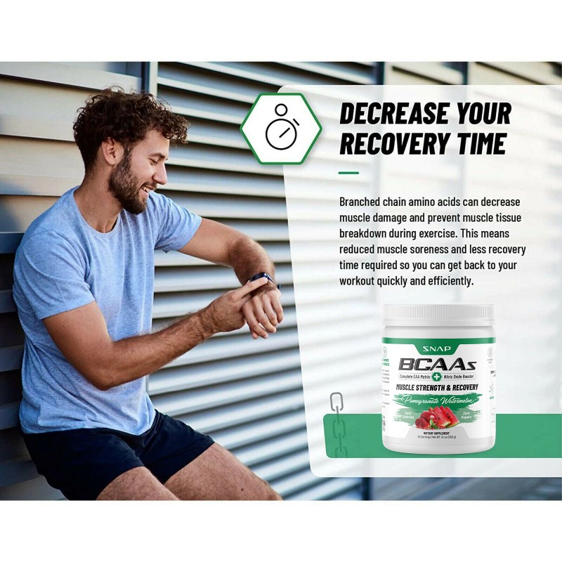 Polvo BCAA de arena con granada, crecimiento muscular y recuperación
