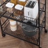 HOMCOM 3 Tier Kitchen Cart with Storage, Rolling Kitchen Island
