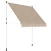 PATISOL 78"x51" Manual Retractable Awning Aluminum Patio Sunshade Shelter