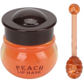 Mascarilla labial de 0,4 oz, hidratante, reparadora de líneas descoloridas, exfoliante, bálsamo para dormir de labios de melocotón
