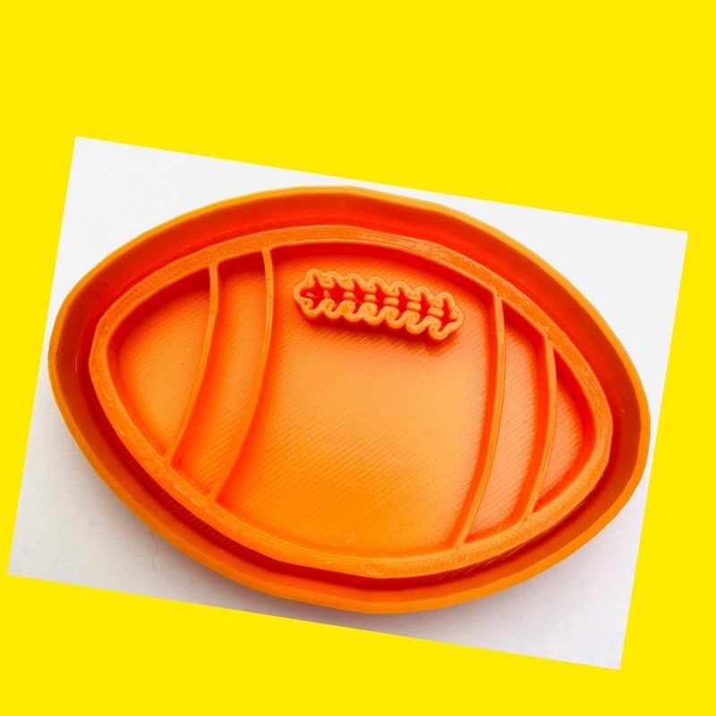 Set of 3 Sports Themed Cookie Cutters Football Rugby Baseball