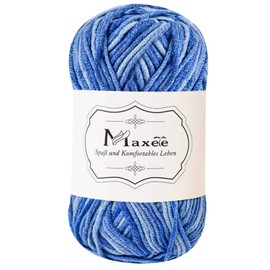 Maxee Hand Knitting Yarn, 50 g Crochet Yarn, Colourful Gradient Acrylic Yarn for Knitting, Soft Wool for Crocheting, Multicoloured Yarn for Knitting, Crochet and Crafts