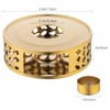 Simtive Teapot Warmer, Brushed Stainless Steel Tea Warmer with Tealight