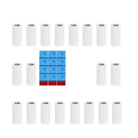 Pool Cue Tips Screw-in Billiard Cue Tips, 20Pcs Hard Billiard Cue Tips Brass Screw-on Replacement Tips,Including 12 Pieces Pool Cue Chalk Cubes