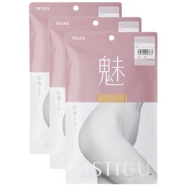 Atsugi AP6004 Women's Stockings, No Switching, 3 Pair Set, nude beige
