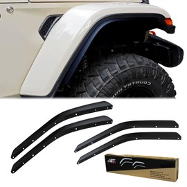 ETL INDUSTRIES Front & Rear Fender Flares Extensions Set for 2020-2024 Jeep Wrangler Gladiator JT Mojave & Rubicon (Fit for JT High Fender)