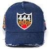 Yoshinorikotake Design Denim Red Fire Cap 444, blue