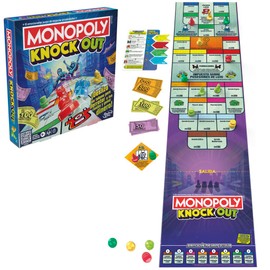 Hasbro Gaming Monopoly Knockout - Juego de Mesa rápido Ideal para Fiestas, se Juega en 20 Minutos, para niños, Adolescentes y Adultos, de 2 a 8 Jugadores, +8 años