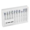 YUELUTOL Aluminum Cutting Bits Carbide Burr Set-10 Pieces With 3mm(1/8