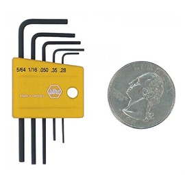Wiha 35393 5 Piece Mini L-Key Short Hex SAE Set