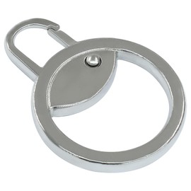 Zorveiio 2 Pcs Silver Zipper Pull Replacement, Detachable Metal Zipper Puller Slider Extender Handle Mend Heavy Duty Fixer for Suitcase Luggage, Shoes, Handbags, Suitcase, Backpack, Jacket Coat