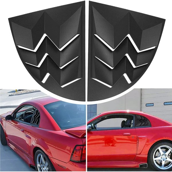 CHRIS Matte Black Side Window Louvers Sun Shade Cover Vent