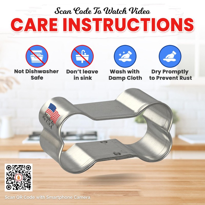 Dog Bone Cookie Cutter 2 in B1621 - Foose Cookie