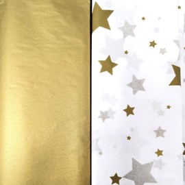 8 Sheets of Gold Tissue Paper - Gift Wrap