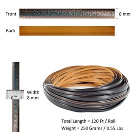 120 Ft Wicker Repair Kit, Plastic Wicker Repair Supplies, Mixed Dark Brown, Synthetic Rattan Replacement Material for Patio Wicker Furniture Sofa Chair Repair