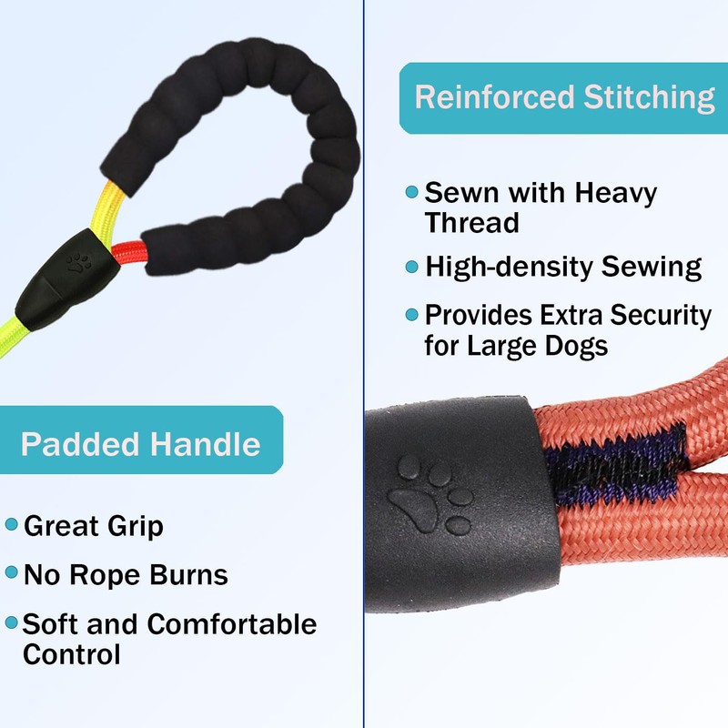Heavy Duty 3 Dog Leash for Large Dogs No Tangle