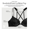 Victoria's Secret Shine Strap Bombshell Push-Up Bikini Top Black