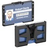 Horizontal Badge Holder - Durable Polycarbonate ID/Credit Holder with Metal